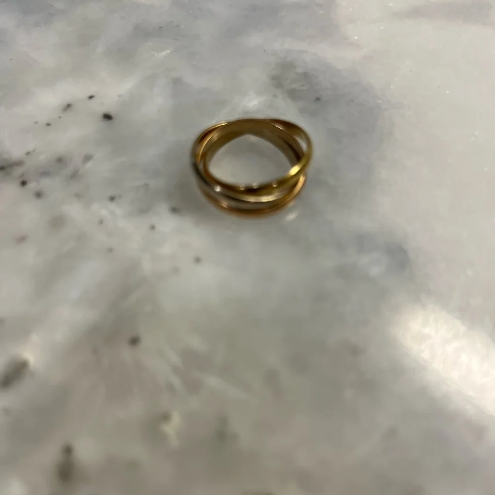 Vintage 18k Cartier Tri Color Rolling Ring - Picture 4 of 5